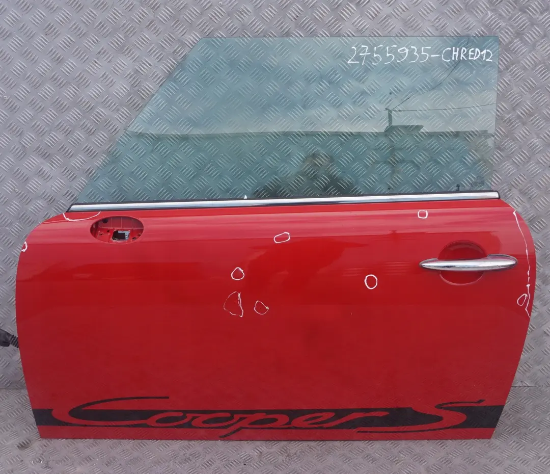 Puerta delantera izq. Chili Red - 851 para Mini Cooper 12 R55 R56 R57 R58 R59 con número de pieza 2755935 Mini Cooper 12 R55 R56 R57 R58 R59 Puerta delantera izq. Chili Red - 851 - SKU 2755935-CHRED12 - Número de pieza 2755935