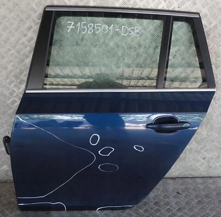 BMW E61 Touring Puerta Trasera Izquierda Tiefseeblau Deep Sea Blue - A76