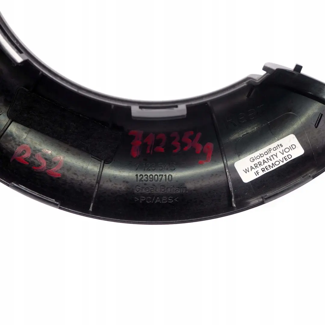 Roll Bar Trim Panel Cover Left N/S Panther Black to Mini Cabrio R52 with Part number 7123545 Mini Cabrio R52 Roll Bar Trim Panel Cover Left N/S Panther Black - SKU 7123549 - Part number 7123545