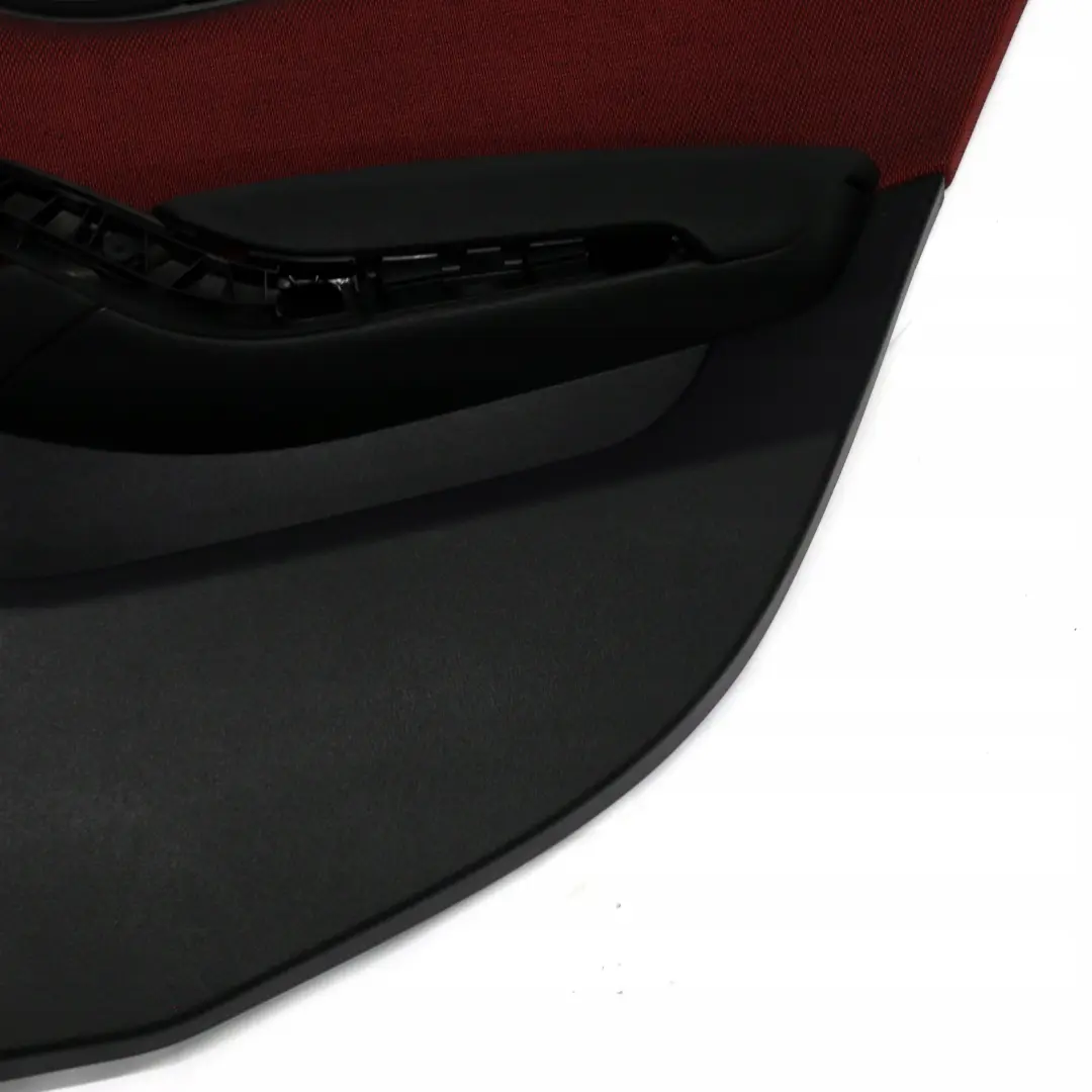 Right Door Card Lining Trim Fabric Cloth Vermilion Red para BMW X1 E84 Rear con número de pieza 7327244 BMW X1 E84 Rear Right Door Card Lining Trim Fabric Cloth Vermilion Red - SKU 7327244 - Número de pieza 7327244