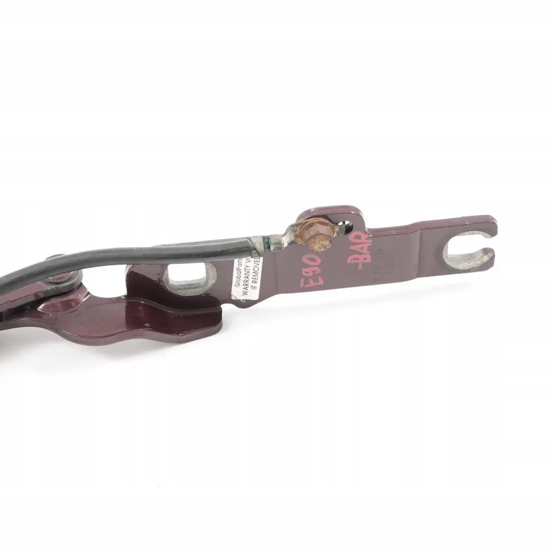 BMW 3 Series E90 Front Left Engine Bonnet Hinge N/S Barberarot Red - A39 - SKU 7115263-BAR - Part number 7115263