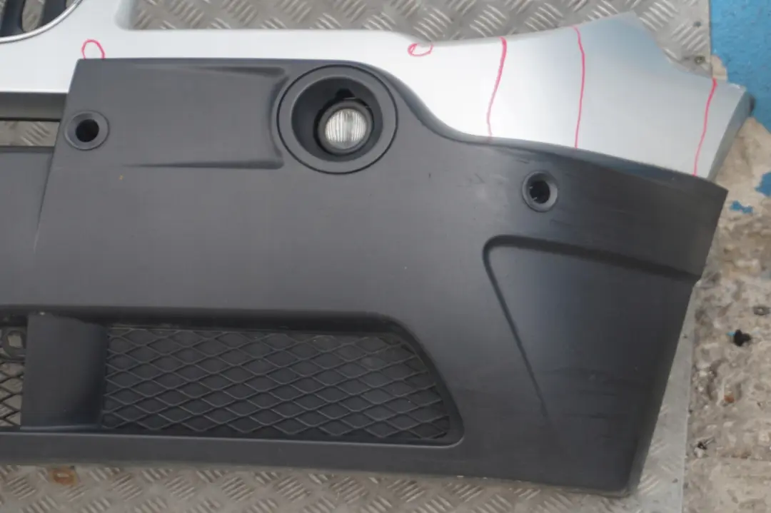 BMW X3 Series E83 Complete Front Bumper PDC Titansilber Titan Silver Metallic - SKU 0302439-TS - Part number 0302439