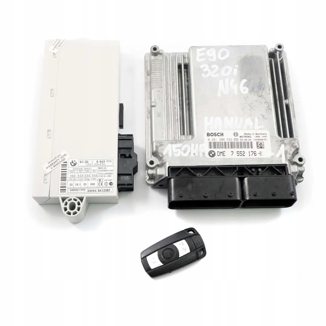 N46 ECU KIT DME CAS2 + Key Manual to BMW 1 3 Series E87 E90 E91 120i 320i with Part number 7552176 BMW 1 3 Series E87 E90 E91 120i 320i N46 ECU KIT DME CAS2 + Key Manual - SKU 7552176-1 - Part number 7552176