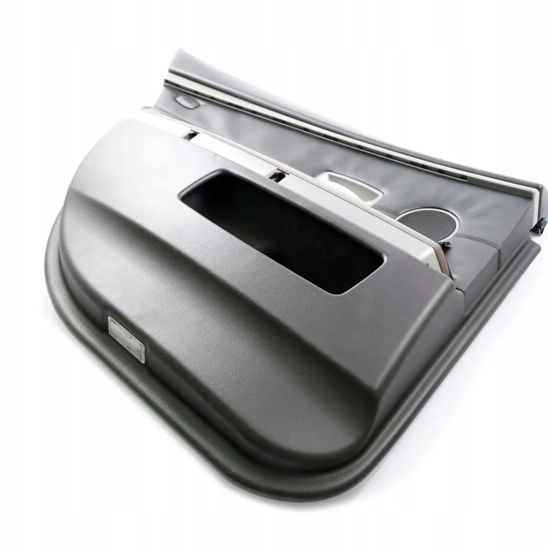 BMW E65 Rear Left Door Card Leather Pearl Black Lining Trim - SKU 9153607 - Número de pieza 9153607