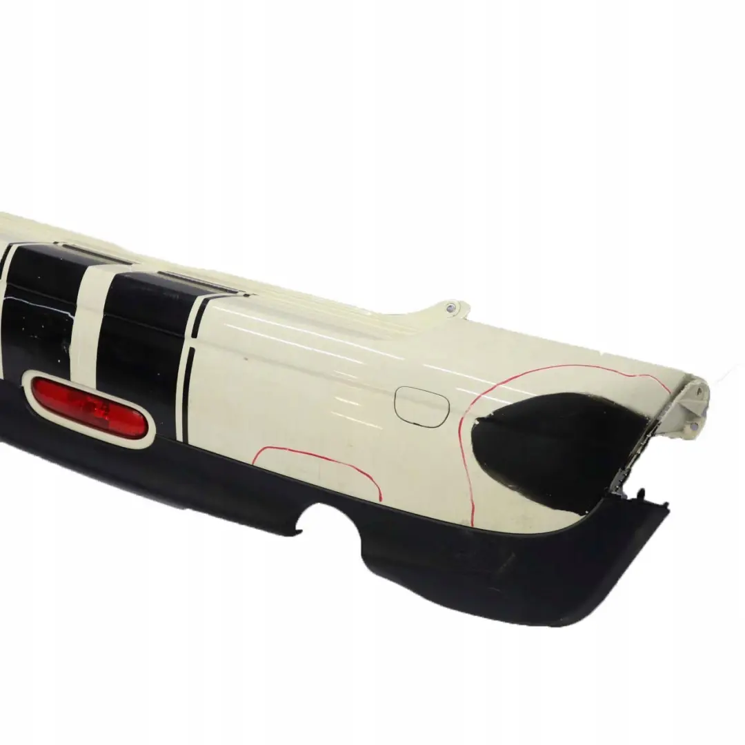 BMW Mini Cooper 1 R56 R56N R57 Panel Rear Bumper Pepper White - 850 - SKU 0430249-PW1 - Part number 0430249