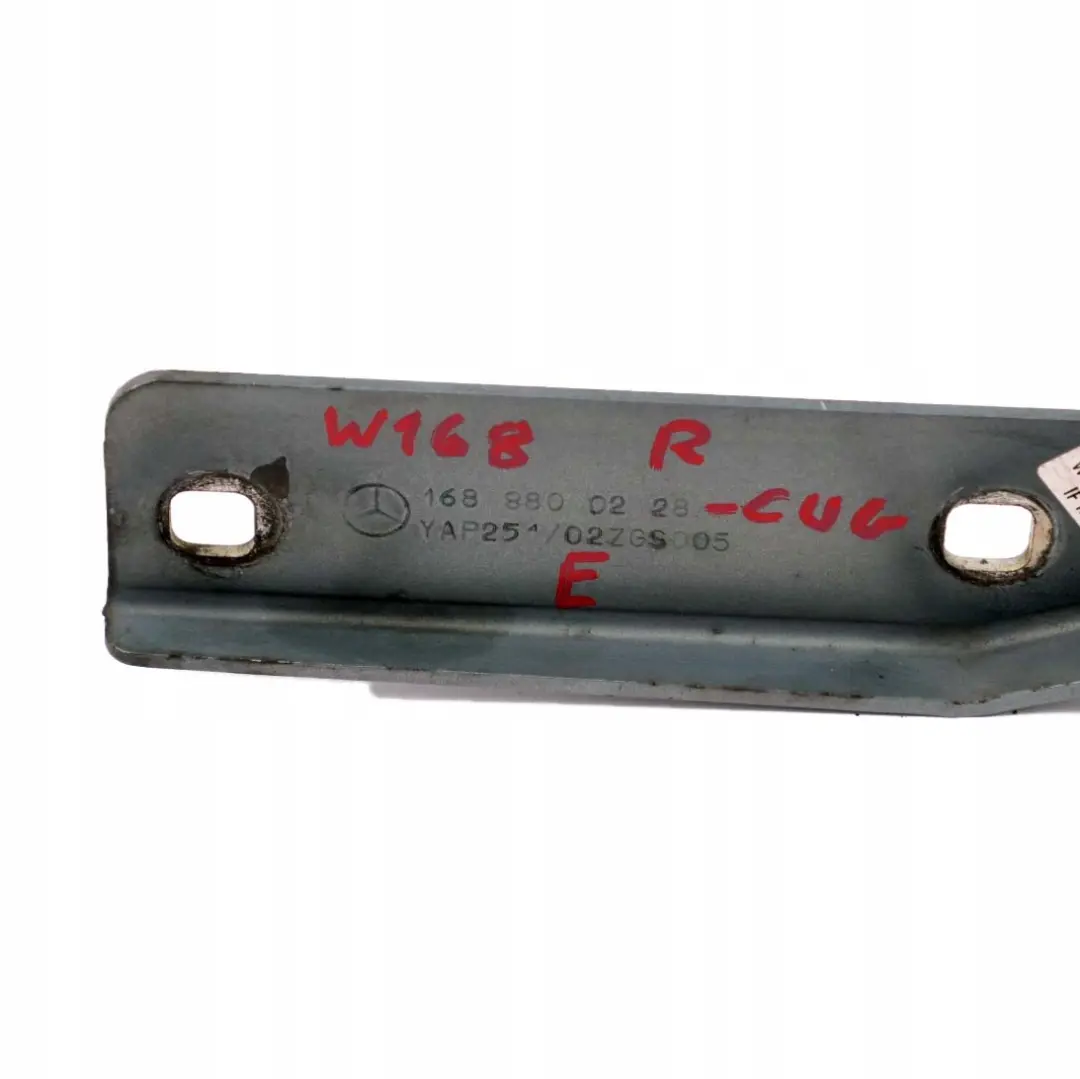 Mercedes-Benz A W168 Hinge Right O/S Hood Bonnet Front Cumulus Grey - 757 to with Part number A1688800228 Mercedes-Benz A W168 Hinge Right O/S Hood Bonnet Front Cumulus Grey - 757 - SKU A1688800228-CUG - Part number A1688800228