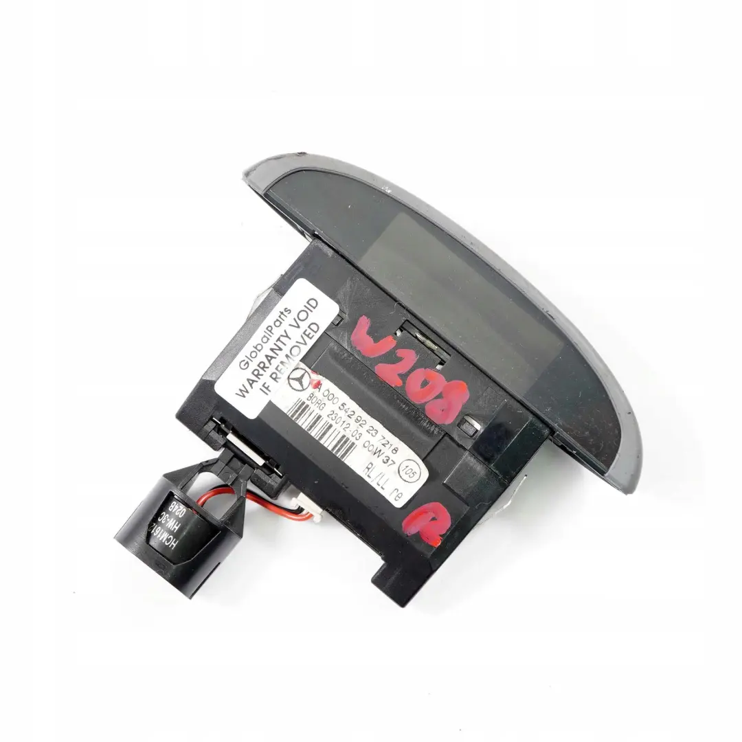 W208 Destra O/S Sistema Parcheggio Avviso Schermo Display per Mercedes C Clk W202 con numero di parte A0005429223 Mercedes C Clk W202 W208 Destra O/S Sistema Parcheggio Avviso Schermo Display - SKU A0005429223 - Numero di parte A0005429223