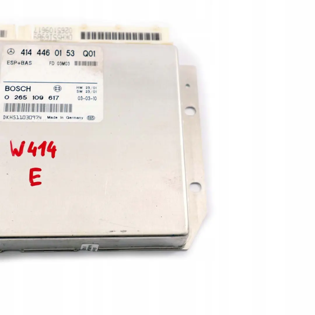 Mercedes-Benz W414 Esp Bas Unite De Commande ECU Module pour à propos du numéro de pièce A4144460153 Mercedes-Benz W414 Esp Bas Unite De Commande ECU Module - SKU A4144460153 - Numéro de pièce A4144460153