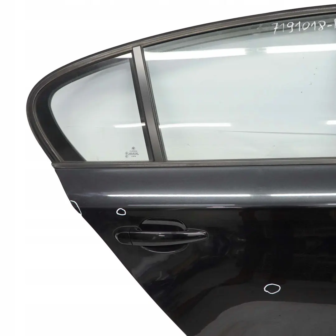 Door Rear Right O/S Black Sapphire Metallic - 475 to BMW 1 Series E87 5 with Part number 7191018 BMW 1 Series E87 5 Door Rear Right O/S Black Sapphire Metallic - 475 - SKU 7191018-BS5 - Part number 7191018