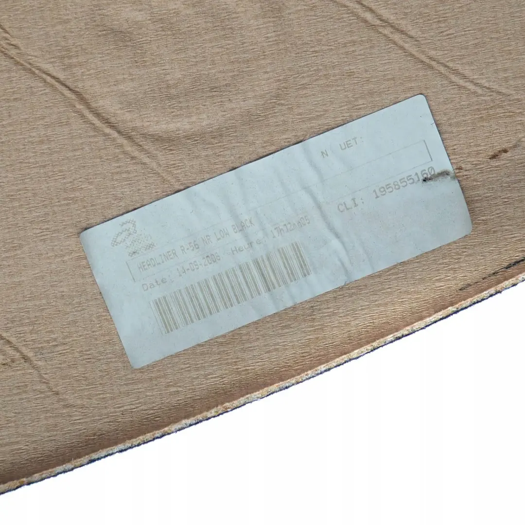 Headlining Headliner Roof Lining Carbon Black POLSKA to Mini Cooper One R56 with Part number 2752261 Mini Cooper One R56 Headlining Headliner Roof Lining Carbon Black POLSKA - SKU 2752261 - Part number 2752261