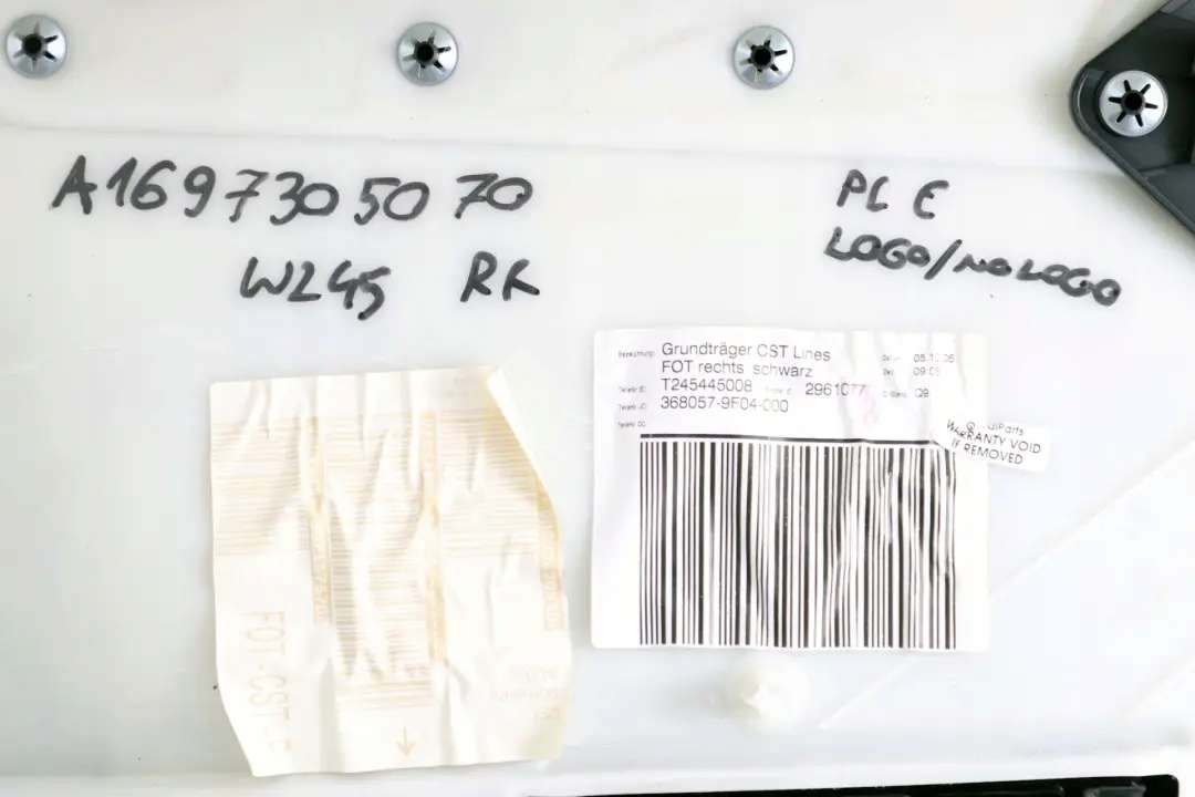 Class W245 Rear Right O/S Door Card Trim Panel Cloth Black to Mercedes B with Part number A1697305070 Mercedes B Class W245 Rear Right O/S Door Card Trim Panel Cloth Black - SKU A1697305070-1 - Part number A1697305070