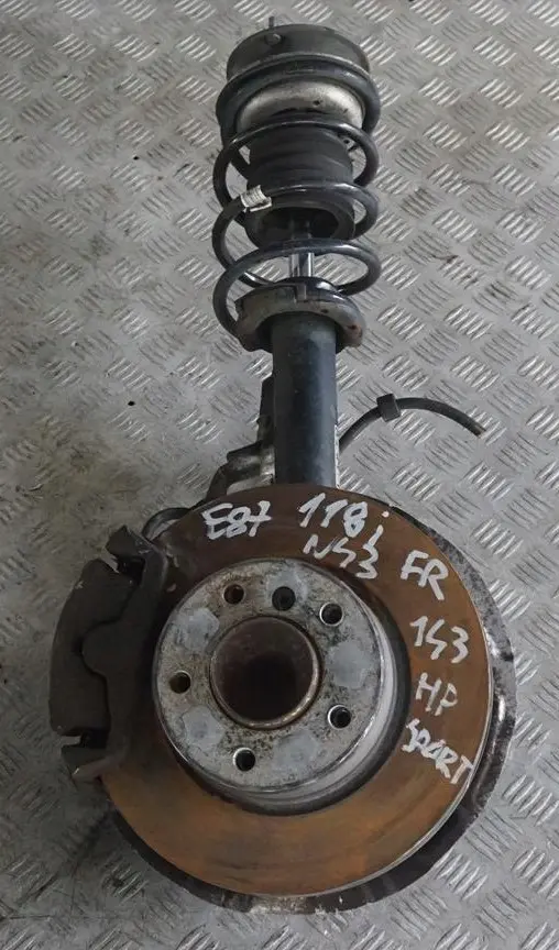 BMW 1 E87 118i N43 Sport Front Right O/S Spring Strut Brake Suspension Leg Hub