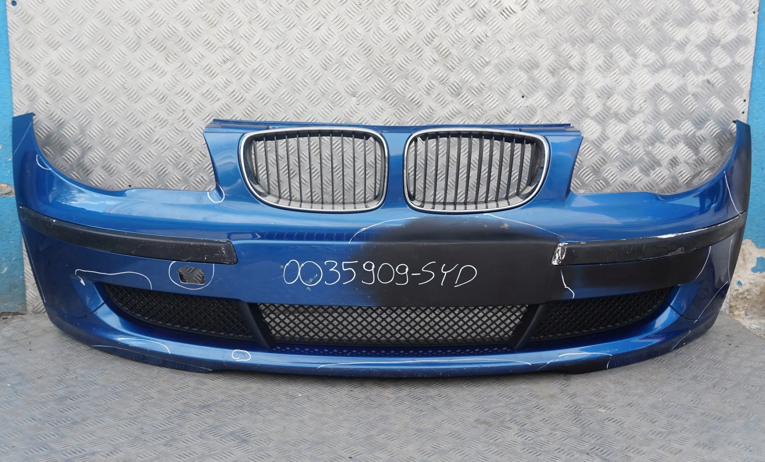 BMW 1 Series E81 E87 LCI Complete Front Bumper Trim Panel Sydneyblau Blue