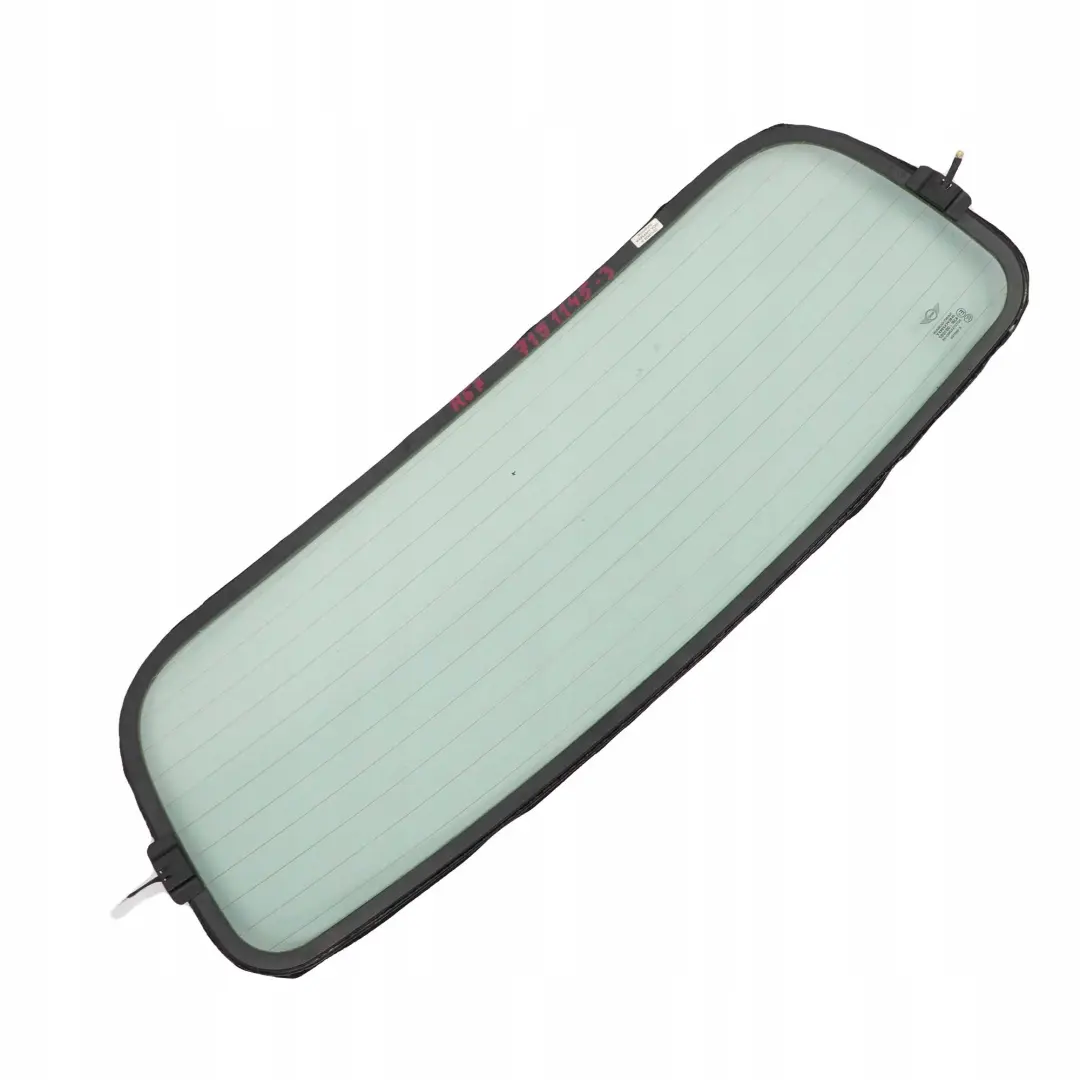 Ventana Trasera Techo Convertible Plegable Vidrio AS2 para Mini Cooper R57 Cabrio con número de pieza 7191145 Mini Cooper R57 Cabrio Ventana Trasera Techo Convertible Plegable Vidrio AS2 - SKU 7191145-3 - Número de pieza 7191145