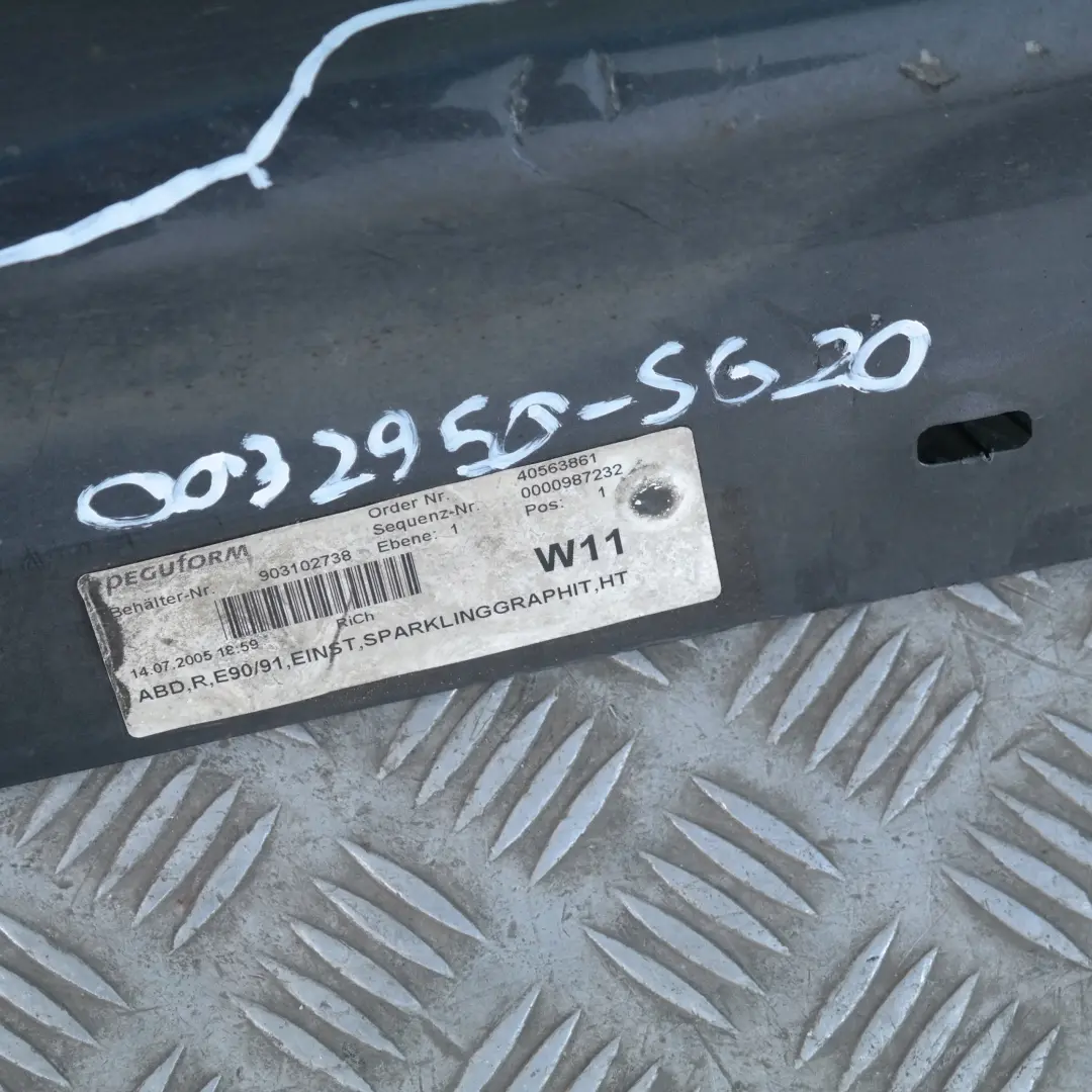 BMW 3 E90 E91 Bas de Porte Couverture Seuil Droite Mousseux Graphite De - SKU 0032950-SG20 - Numéro de pièce 32950