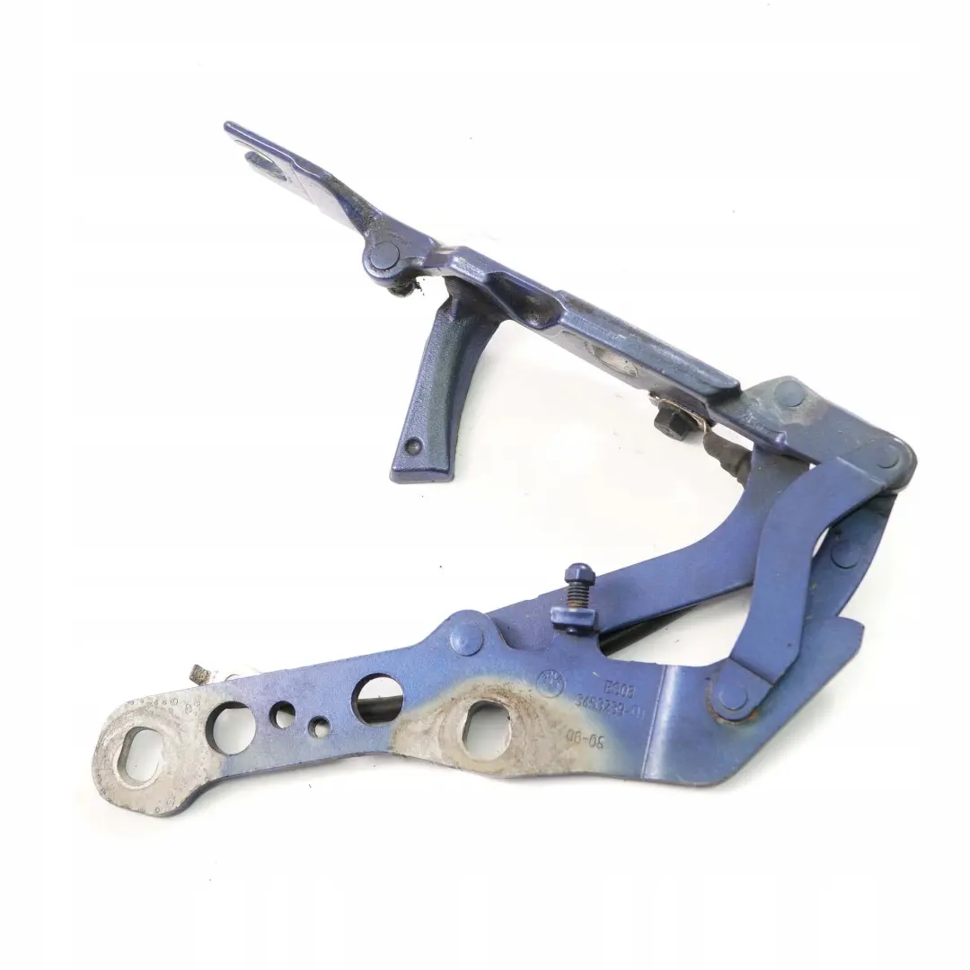 BMW X3 Series E83 Front Bonnet Hood Left Hinge N/S Montegoblau Blue - A51 - SKU 3411447-MTB - Part number 3411447