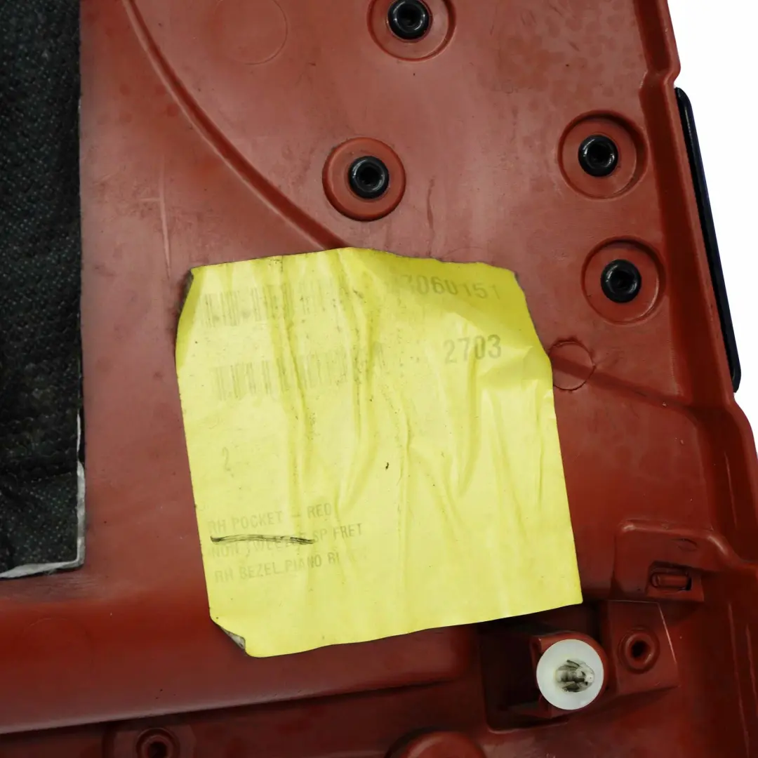 Rivestimento Laterale Posteriore Pannello Porta Redwood Rosso per Mini Cooper R56 con numero di parte 2756054 Mini Cooper R56 Rivestimento Laterale Posteriore Pannello Porta Redwood Rosso - SKU 2756054 - Numero di parte 2756054