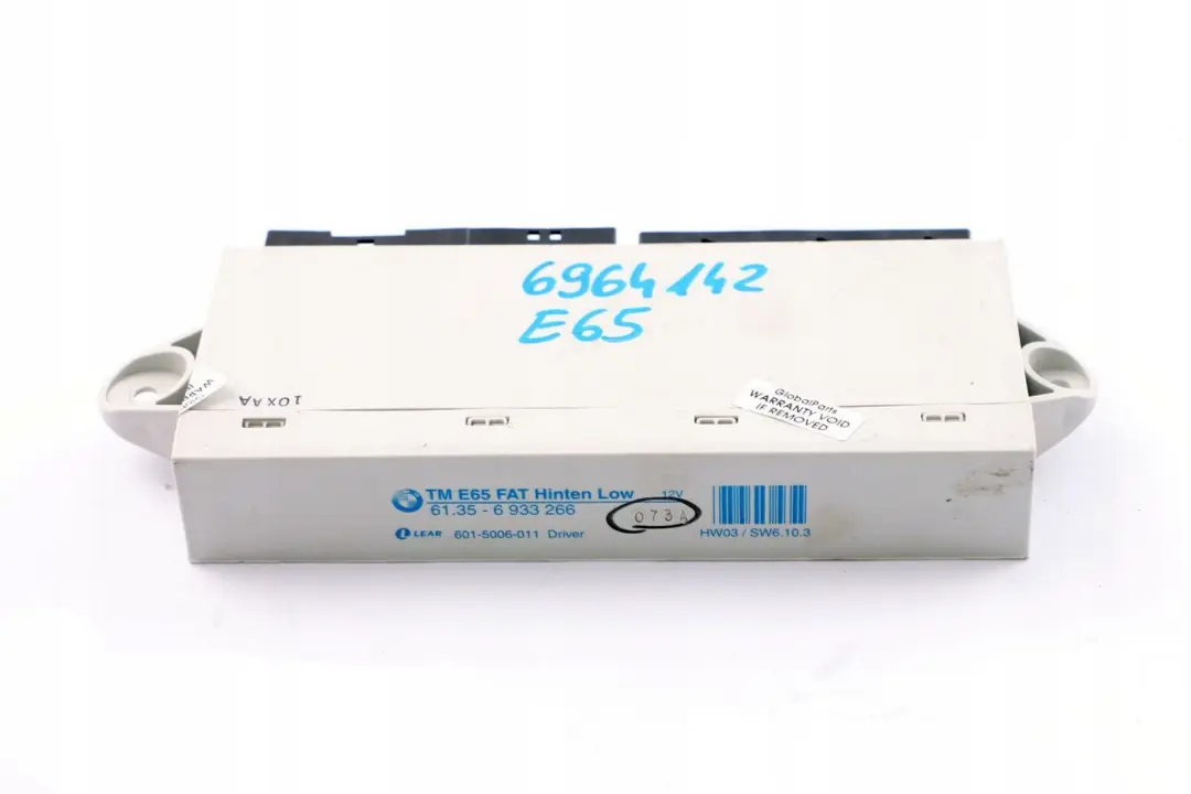 BMW 7 Series E65 E66 E67 Control Unit Door Rear Driver-Side 6933266 - SKU 6964142 - Part number 6964142