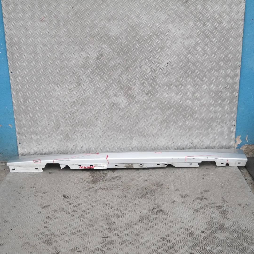 BMW E81 E82 E88 Listello Portiera Apertura Gonna SX Argento-Titanio Silver - SKU 0036143-TS2 - Numero di parte 51770036143