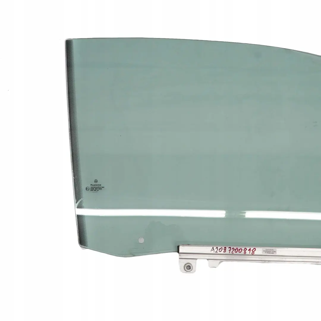 Mercedes-Benz CLK W208 Front Right O/S Window Glass Green AS2 to with Part number A2087200818 Mercedes-Benz CLK W208 Front Right O/S Window Glass Green AS2 - SKU A2087200818 - Part number A2087200818
