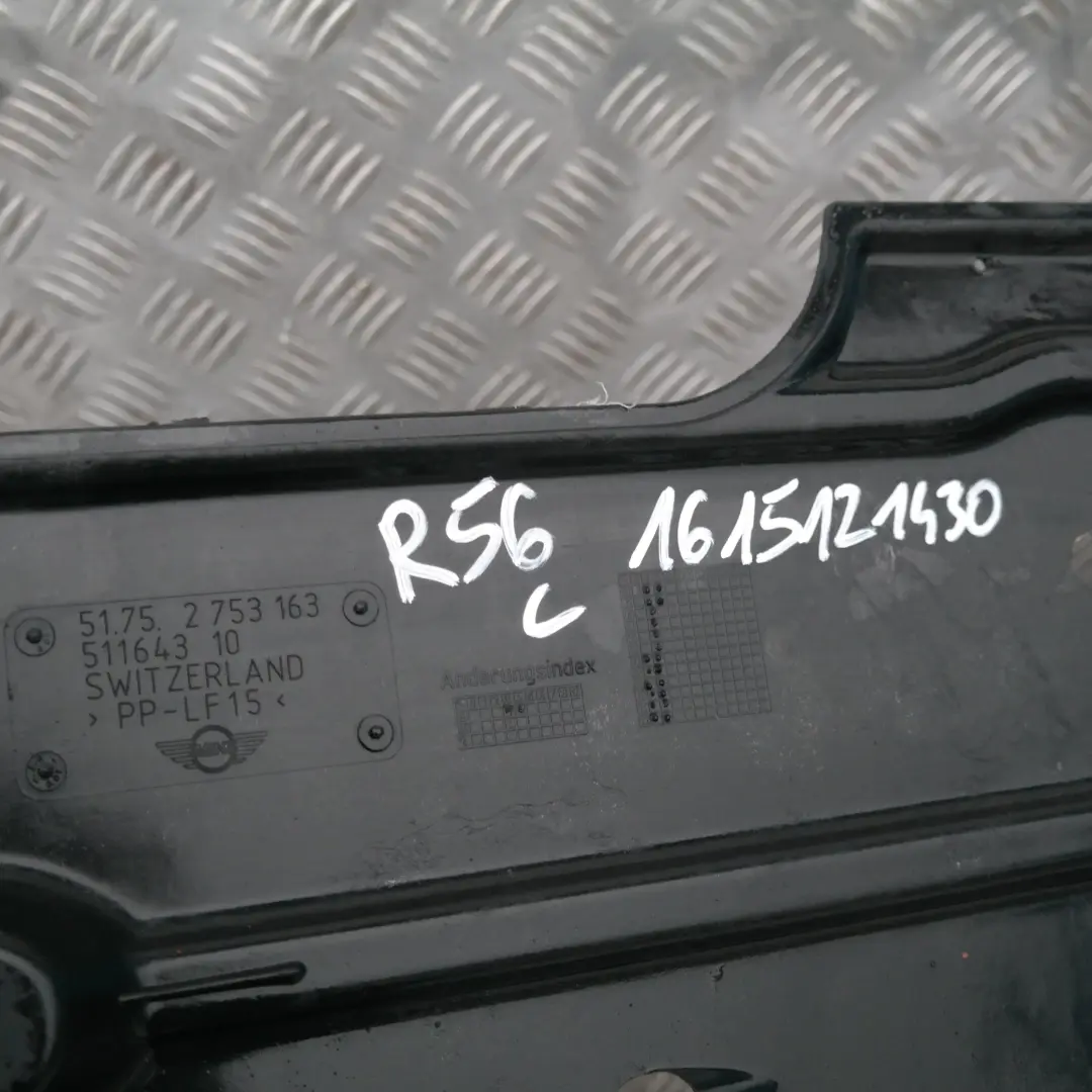 Osłona płyta podwozia lewa do MINI Cooper R56 o numerze 2753163 MINI Cooper R56 Osłona płyta podwozia lewa - SKU 2753163 - Numer Części 2753163