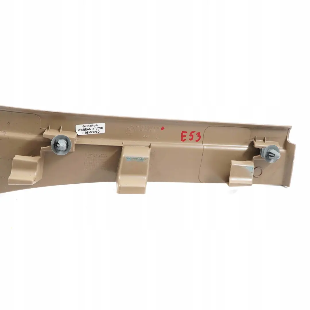 Blende Einstieg Hinten Links Hellbeige für BMW X5 er E53 mit Teilenummer 8254295 BMW X5 er E53 Blende Einstieg Hinten Links Hellbeige - SKU 8402109 - Teilenummer 8254295