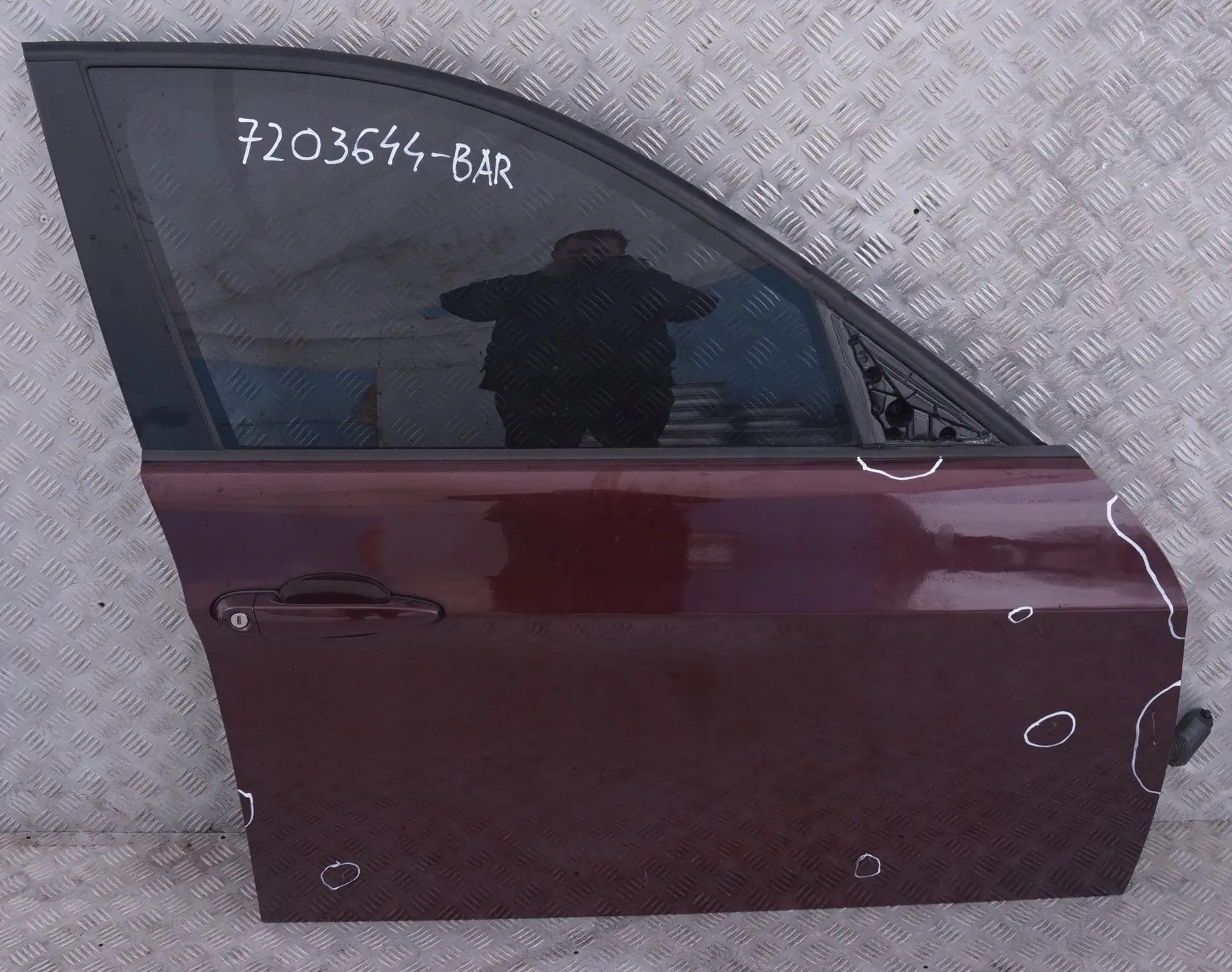 BMW 3 E90 E91 LCI Passeggero Portiera Anteriore Dx Barrique Rosso Metallico