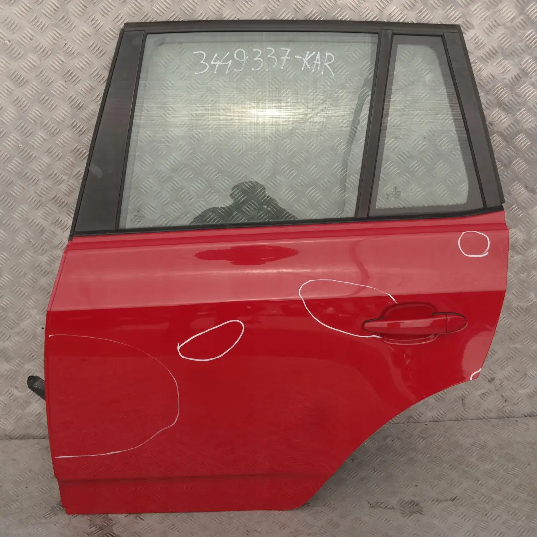 BMW X3 Series 1 E83 Door Rear Left N/S Karmesinrot Crimson Red - A61 - SKU 3449337-KAR - Part number 3449337