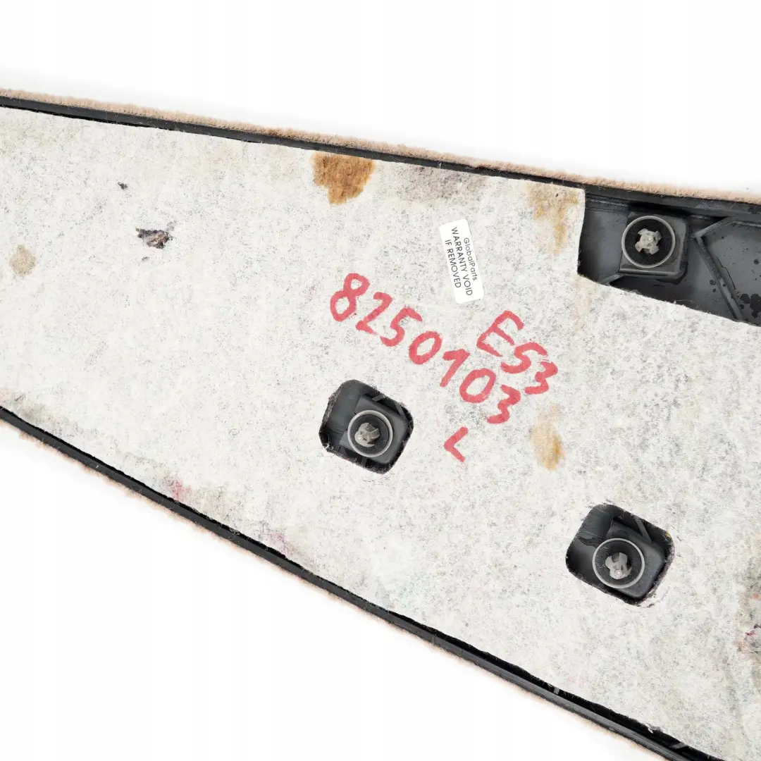 Mittenkonsole Unterteil Hinten Links Hellbeige für BMW X5 E53 mit Teilenummer 8250103 BMW X5 E53 Mittenkonsole Unterteil Hinten Links Hellbeige - SKU 8250103 - Teilenummer 8250103