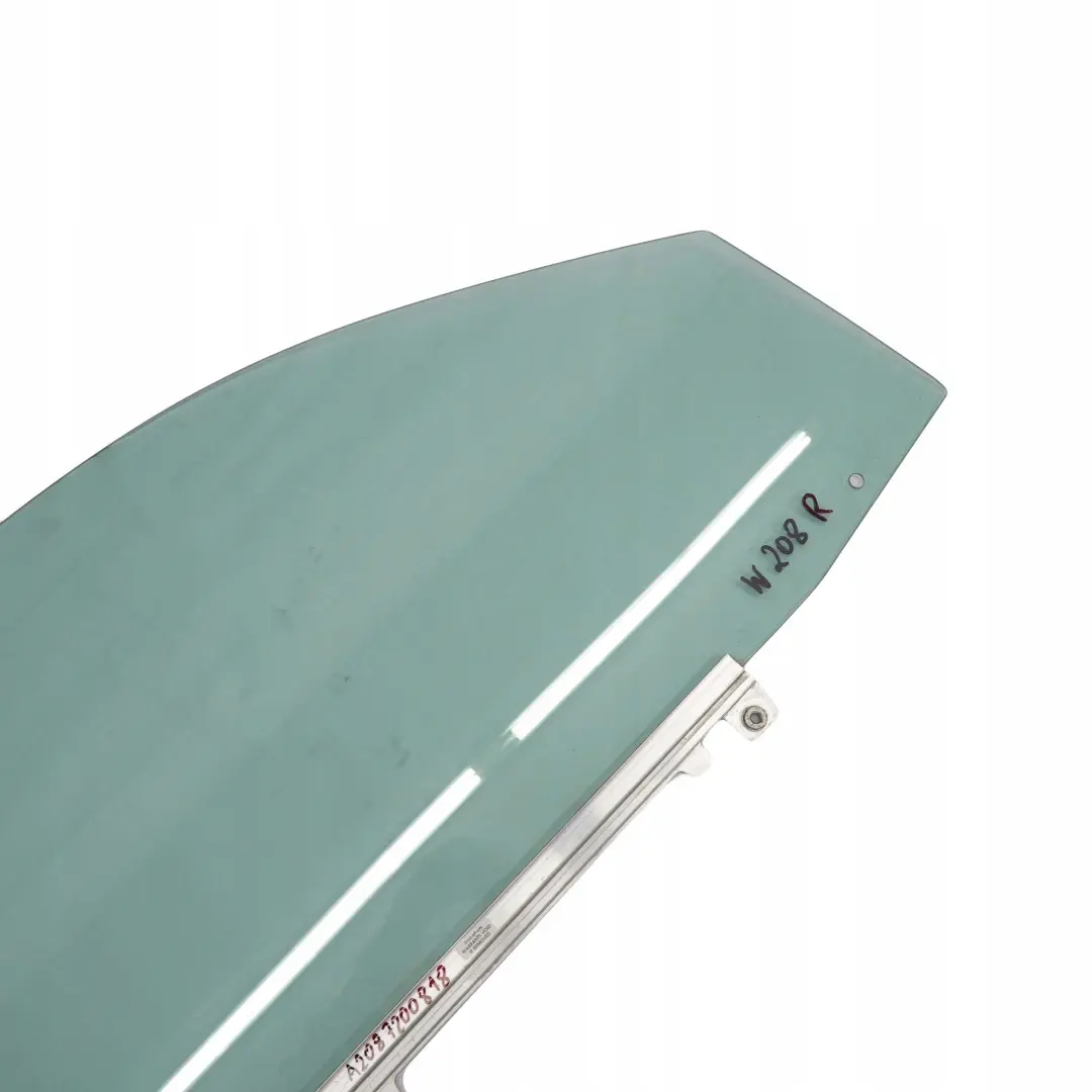 Mercedes-Benz CLK W208 Front Right O/S Window Glass Green AS2 to with Part number A2087200818 Mercedes-Benz CLK W208 Front Right O/S Window Glass Green AS2 - SKU A2087200818 - Part number A2087200818