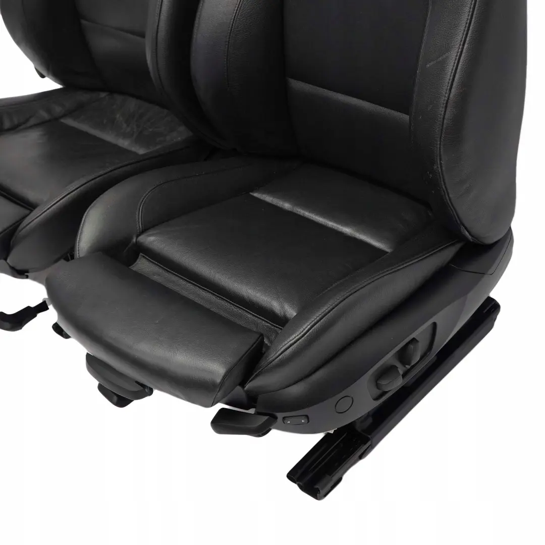 BMW Coupe Heated M Sport Black Leather Interior Electric Seats Door Cards - SKU E92 Black Leather Seats - Part number E92