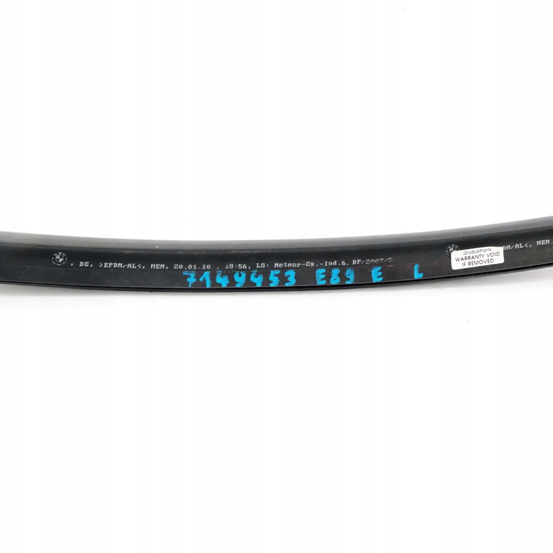 Uszczelka dachu lewy przód dach do BMW E89 Z4 o numerze 7149453 BMW E89 Z4 Uszczelka dachu lewy przód dach - SKU 7149453 - Numer Części 7149453