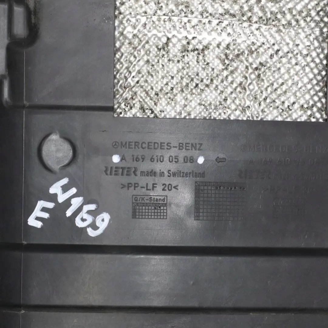 Mercedes-Benz A-Class W169 Underfloor Tunnel Trim Cover Panel to with Part number A1696100508 Mercedes-Benz A-Class W169 Underfloor Tunnel Trim Cover Panel - SKU A1696100508 - Part number A1696100508