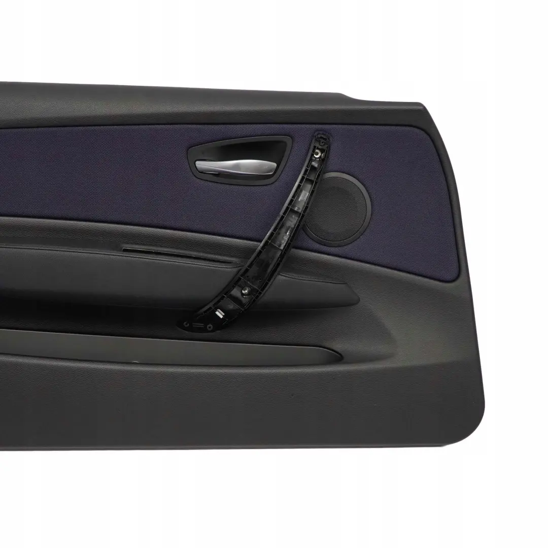 BMW E81 Puerta Revestimiento Tarjeta Tela Delantero Izquierdo Red Monaco Azul - SKU 9121235 - Número de pieza 9121235