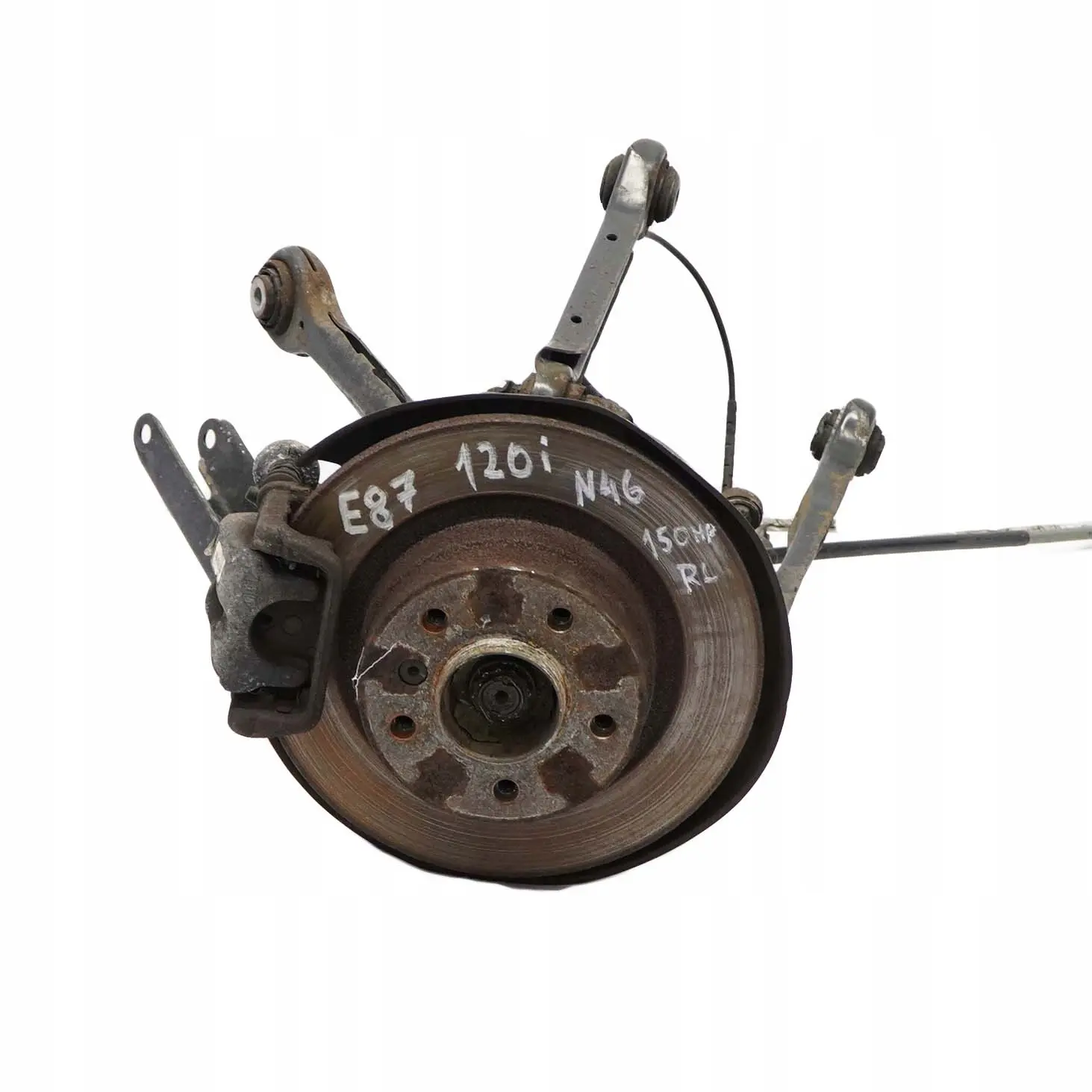 BMW 1 E87 120i N46 Rear Left N/S Spring Strut Leg Brake Suspension Hub Manual