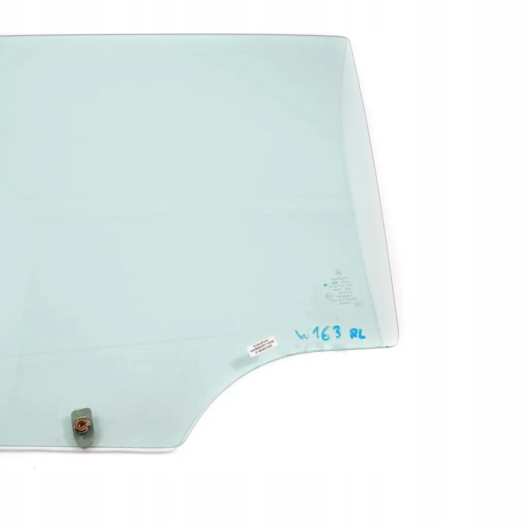 Classe M ML W163 Vetro della porta posteriore sinistra N/S Verde AS2 per Mercedes con numero di parte A1637351310 Mercedes Classe M ML W163 Vetro della porta posteriore sinistra N/S Verde AS2 - SKU A1637351310 - Numero di parte A1637351310