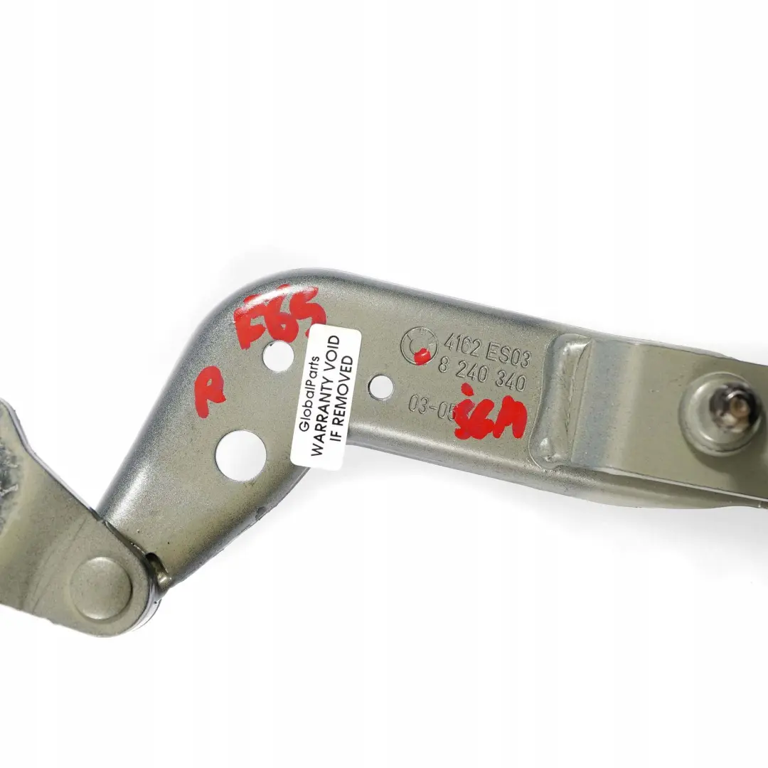 BMW 7 Series E65 E66 Right O/S Trunk Lid Hinge Schiefergruen Slate Green - 449 - SKU 8240340-SGM - Part number 8240340