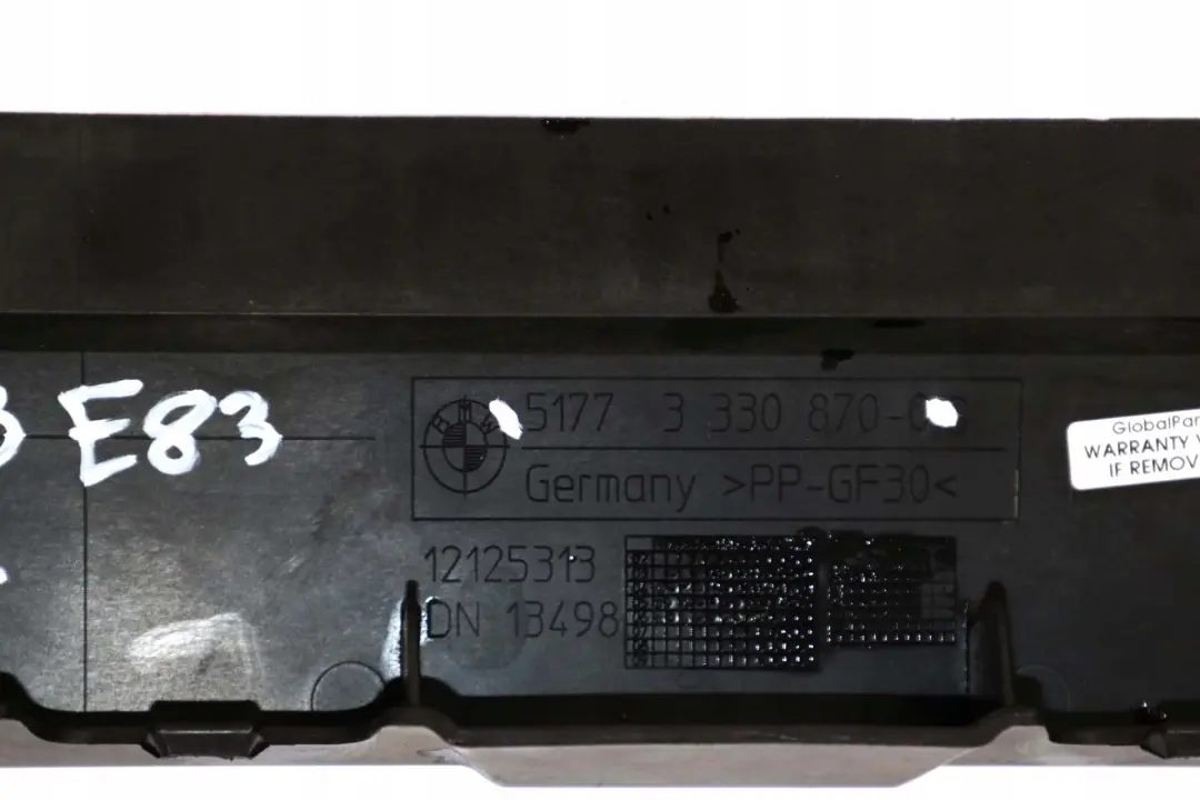 Right O/S Door Sill Chassis Cover Shield Reinforcement to BMW X3 SERIES E83 with Part number 51713330870 BMW X3 SERIES E83 Right O/S Door Sill Chassis Cover Shield Reinforcement - SKU 3330870 - Part number 51713330870