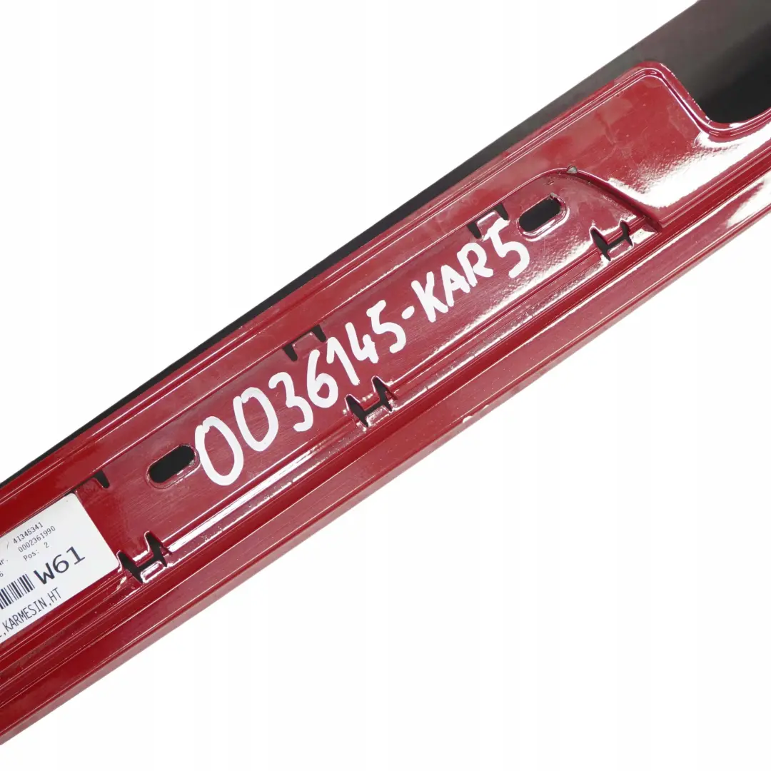 Listello Portiera Apertura Gonna SX Rosso-Cremisi Rosso - A61 per BMW E87 LCI 5 con numero di parte 0036145 BMW E87 LCI 5 Listello Portiera Apertura Gonna SX Rosso-Cremisi Rosso - A61 - SKU 0036145-KAR5 - Numero di parte 0036145