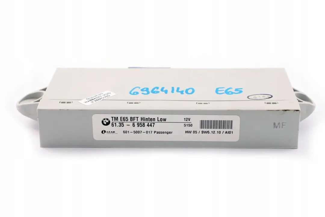 Control Unit Door Rear Passenger Side 6933264 to BMW 7 Series E65 E66 with Part number 6964140 BMW 7 Series E65 E66 Control Unit Door Rear Passenger Side 6933264 - SKU 6964140 - Part number 6964140