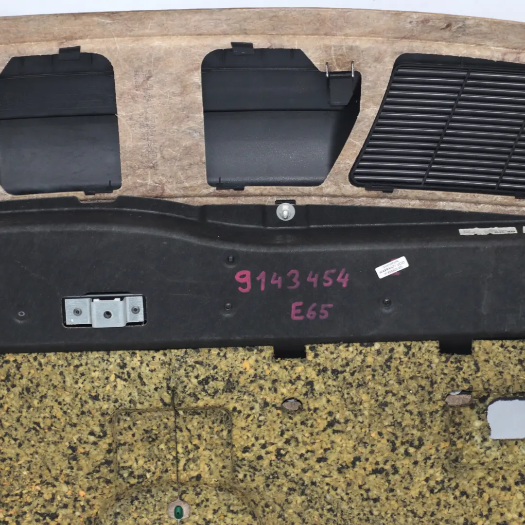 BMW 7 E65 E66 Ablegeboden Hutablage Verkleidung Sonnenschutzrollo Schwarz - SKU 9143454 - Teilenummer 9143454