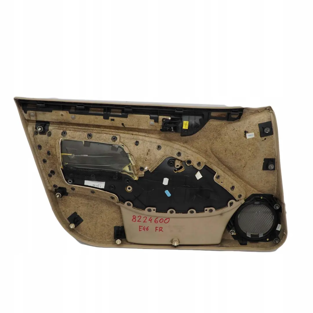 BMW E46 Berlina Touring Embellecedor Panel Puerta Delantera Derecha Cuero Beige - SKU 8224600 - Número de pieza 8224600