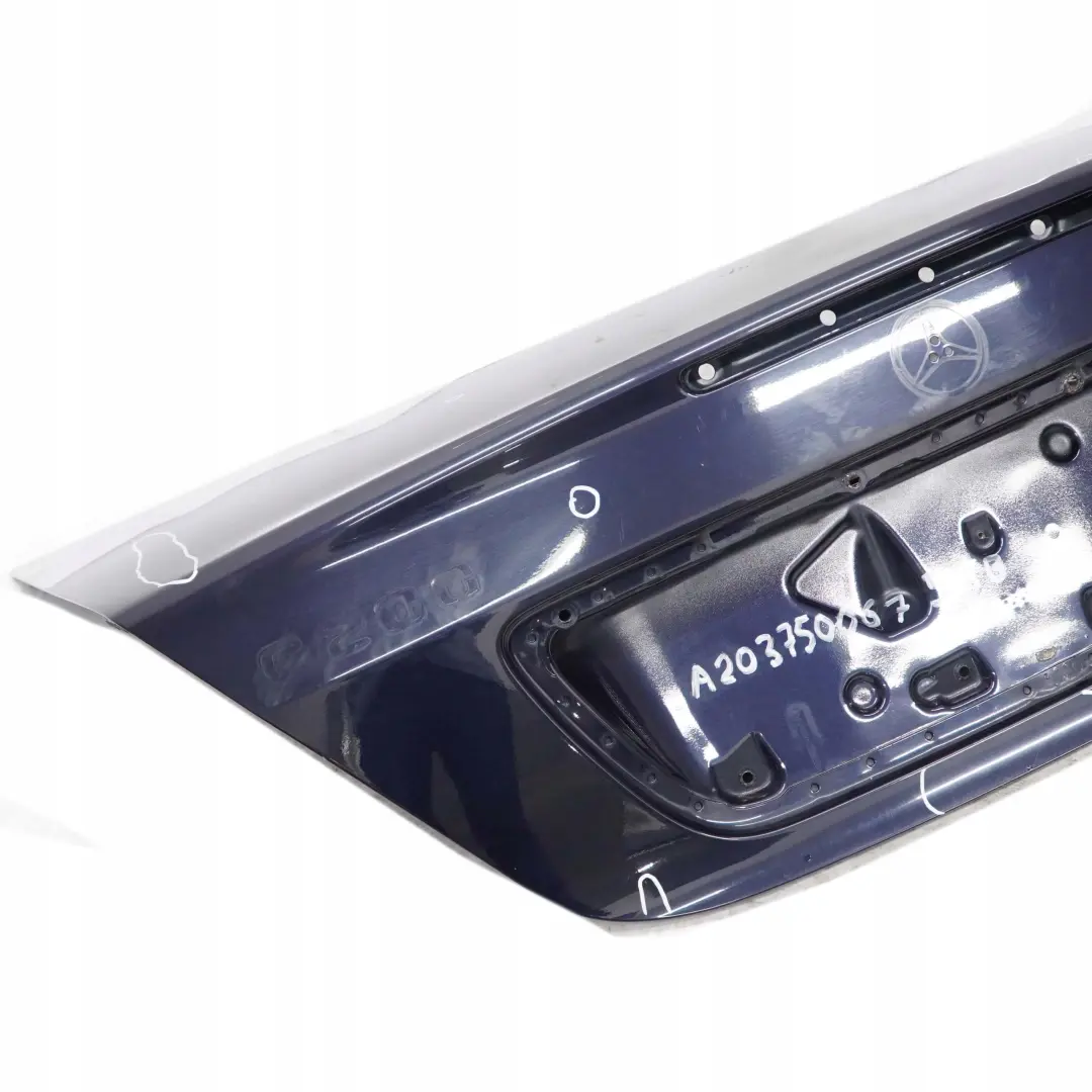 Mercedes-Benz C W203 Boot Trunk Lid Tailgate Tanzanite Blue Metallic - 359 to with Part number A2037500675 Mercedes-Benz C W203 Boot Trunk Lid Tailgate Tanzanite Blue Metallic - 359 - SKU A2037500675-TB - Part number A2037500675