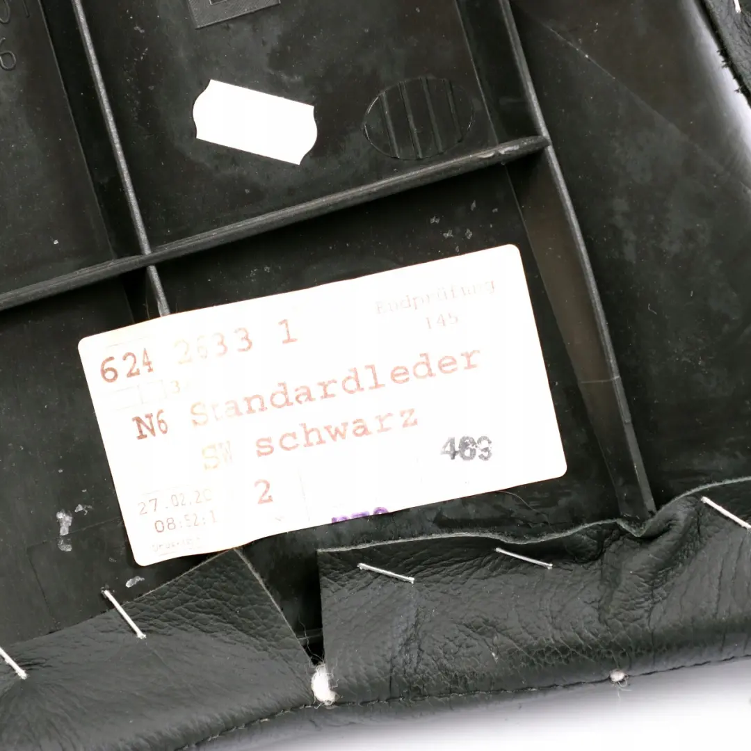BMW E46 Touring Rear Seat Left N/S Lateral Finisher Panel Black Leather - SKU 8258129 - Part number 8258129