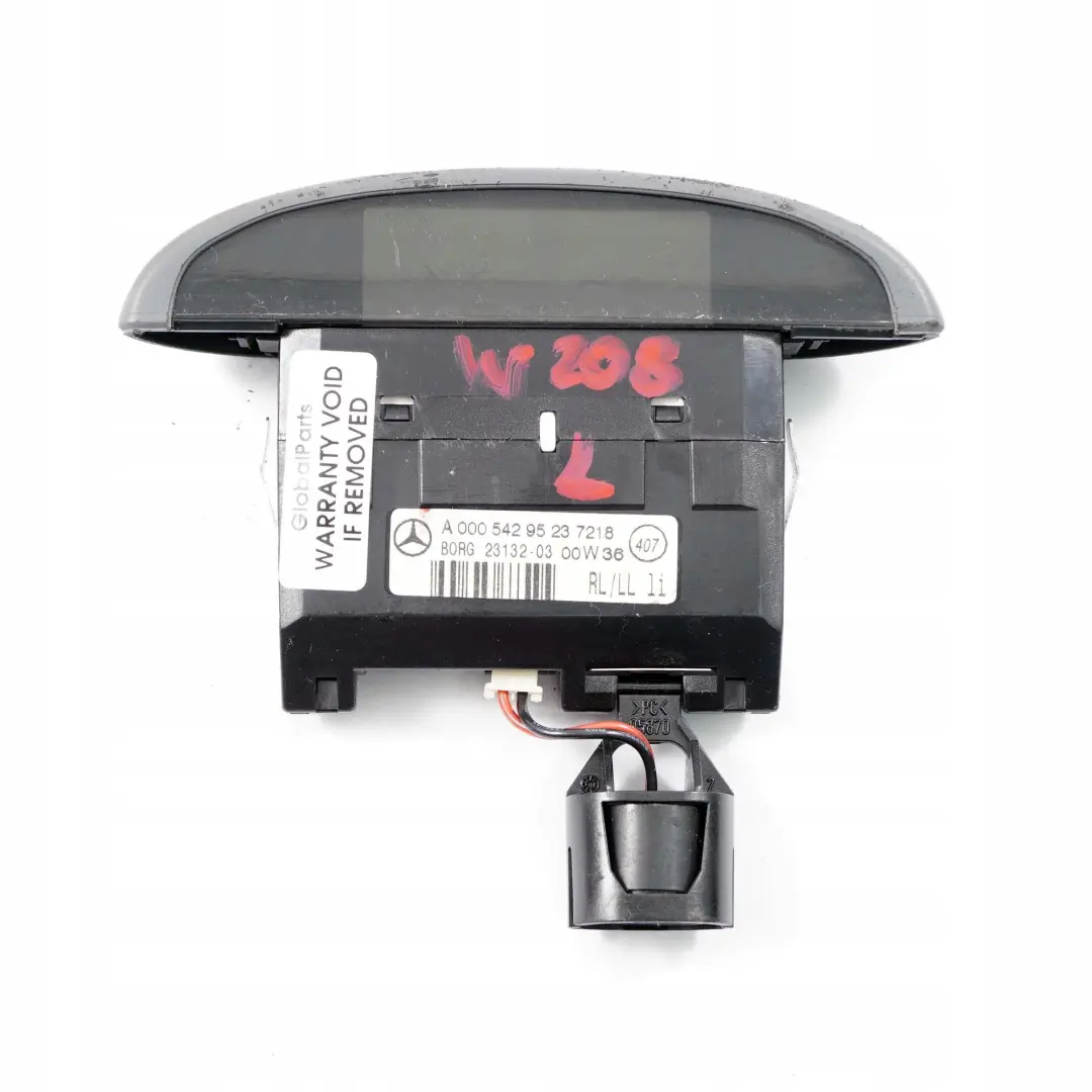 W208 Pantalla De advertencia del sistema De aparcamiento izquierdo para Mercedes W202 con número de pieza A0005429523 Mercedes W202 W208 Pantalla De advertencia del sistema De aparcamiento izquierdo - SKU A0005429523 - Número de pieza A0005429523