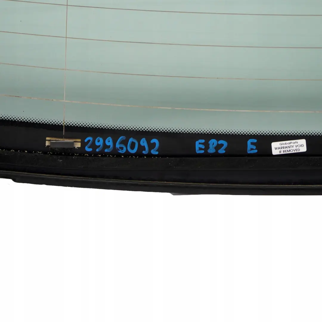 Trunk Boot Lid Rear Window Glass to BMW 1 Series E82 Coupe with Part number 2996092 BMW 1 Series E82 Coupe Trunk Boot Lid Rear Window Glass - SKU 2996092 - Part number 2996092