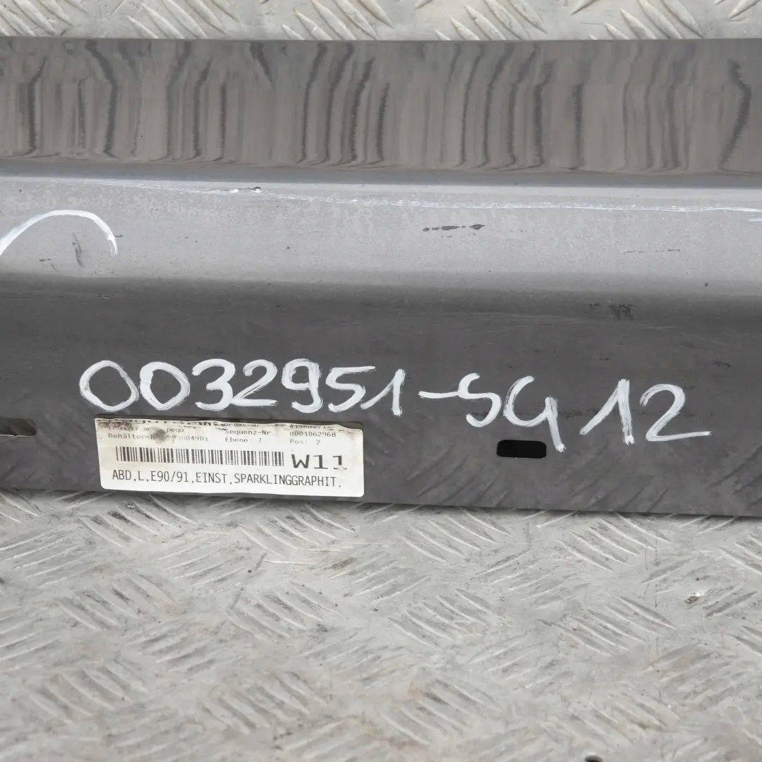 Bas de Porte Couverture Seuil a Gauche Mousseux de Graphite pour BMW 3 E90 E91 à propos du numéro de pièce 32951 BMW 3 E90 E91 Bas de Porte Couverture Seuil a Gauche Mousseux de Graphite - SKU 0032951-SG12 - Numéro de pièce 32951