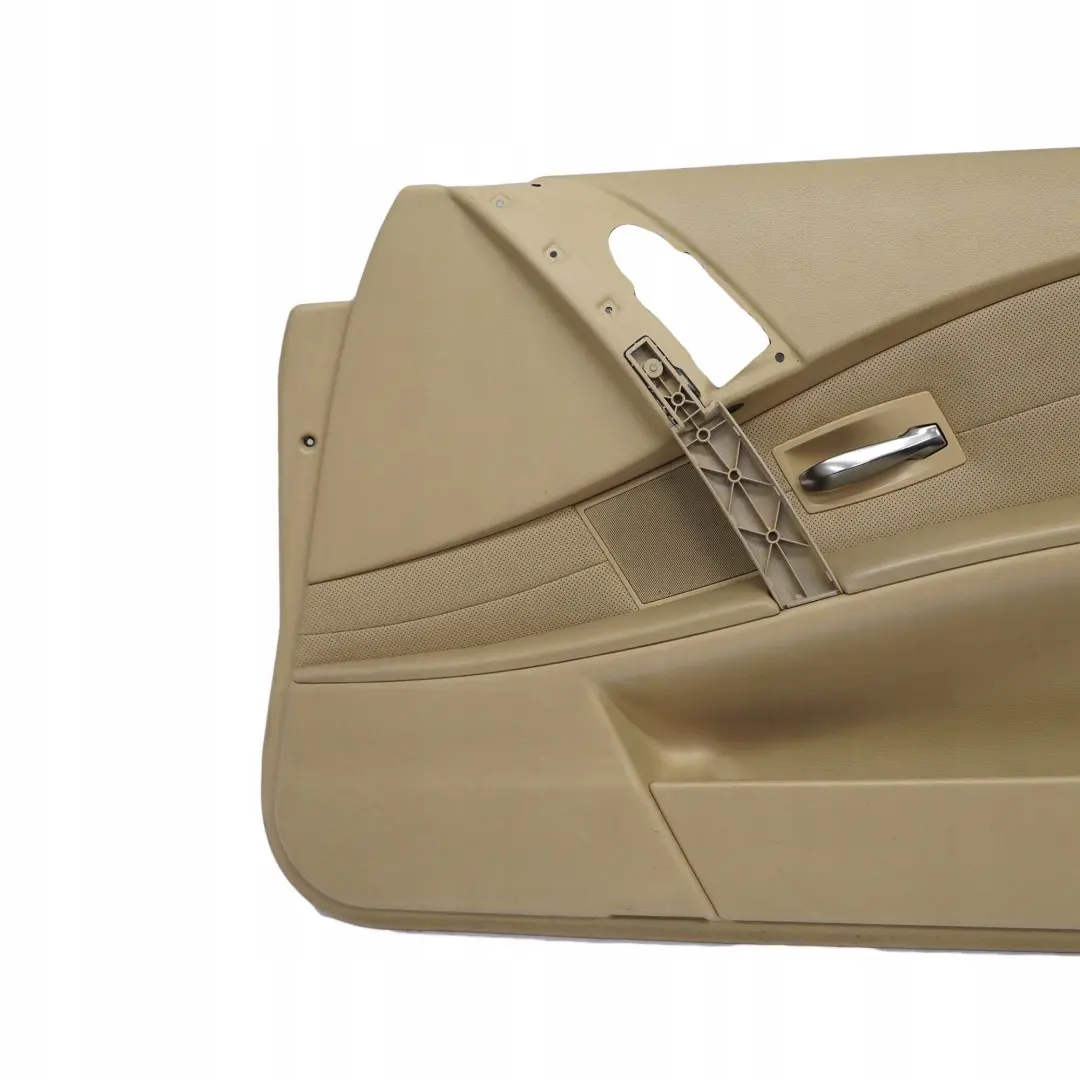 Front Right O/S Door Card Leather Nasca Beige Lining Trim to BMW 5 Series E60 E61 with Part number 7076802 BMW 5 Series E60 E61 Front Right O/S Door Card Leather Nasca Beige Lining Trim - SKU 7076802 - Part number 7076802