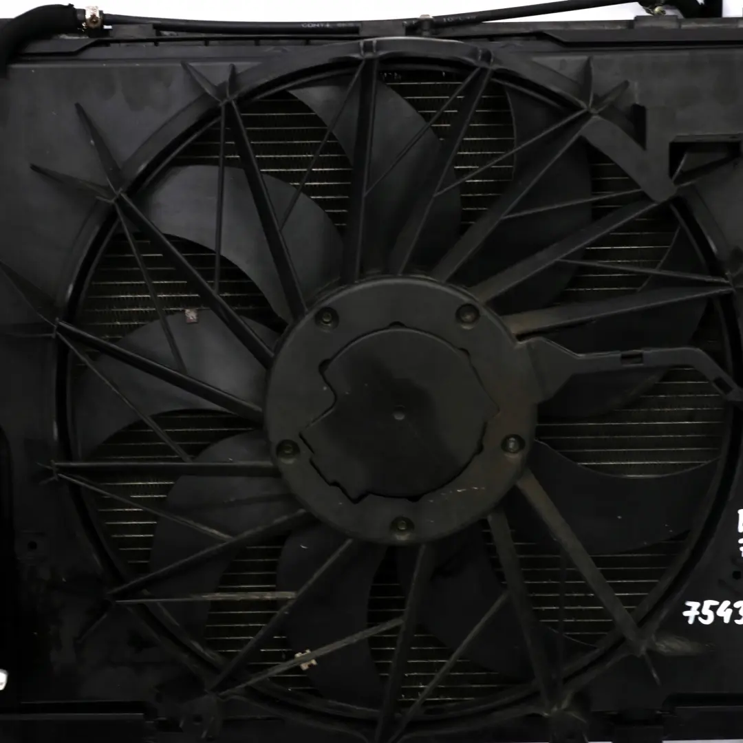 BMW E65 E66 Complete Petrol Radiator Pack Fan Housing Motor 600W - SKU 7543282-3 - Part number 7543282