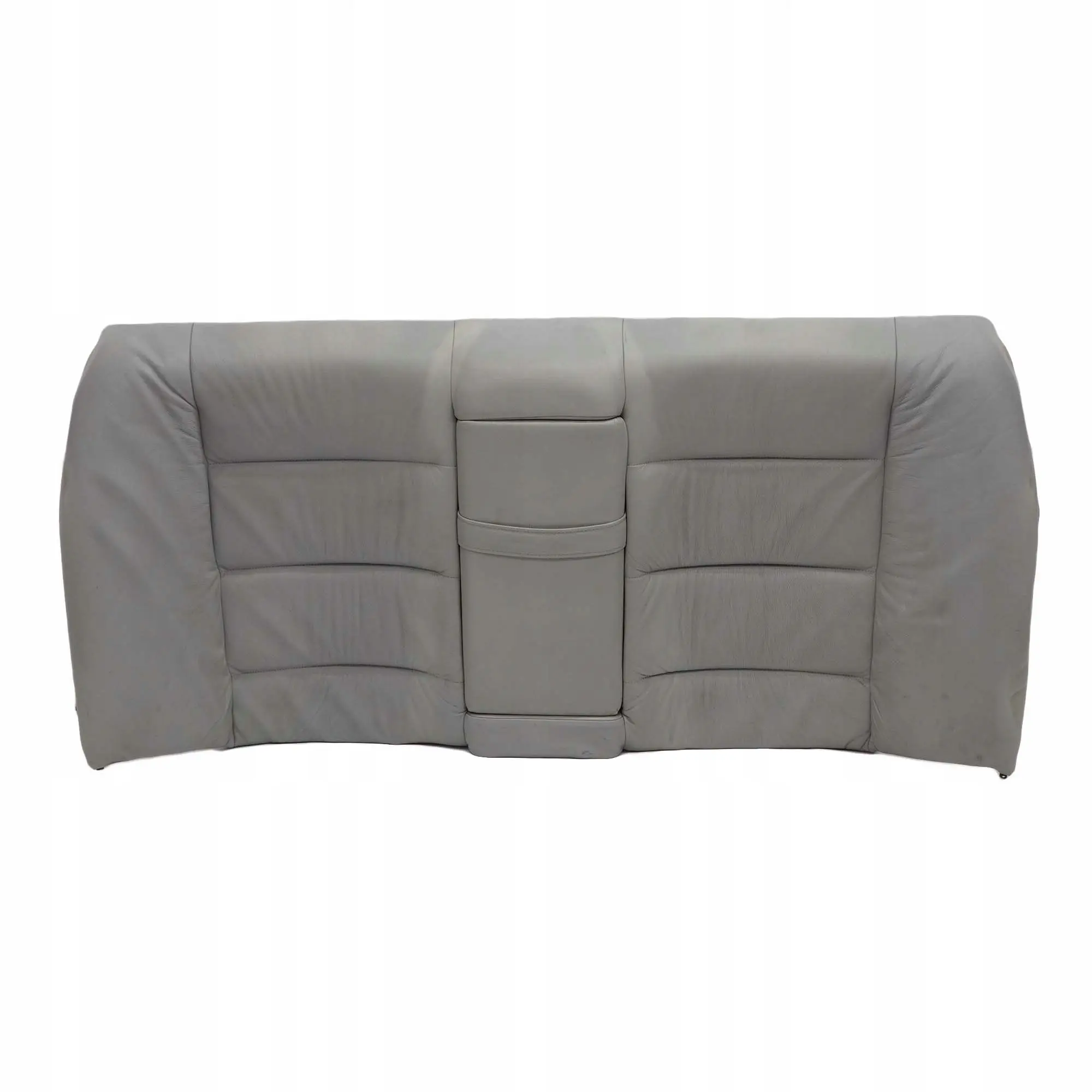 BMW 3 E36 Saloon Rear Seat Bench Backrest Cover Light Grey Leather Montana